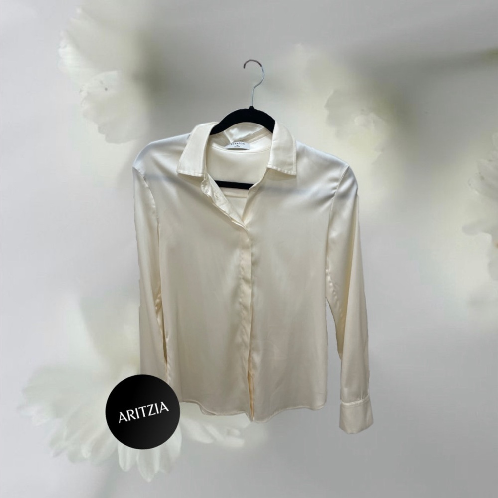 Aritzia - Babaton - Satin Long Sleeve